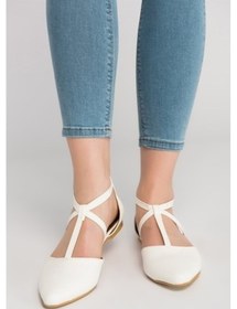 Resim Fox Shoes Beyaz Kadın Babet D726537309 