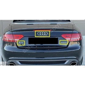 Resim Audi A5 Cabrio 2.0 T Bagaj Yazısı Ve Arma Seti 3'lü Paket 3m 3d Abs 