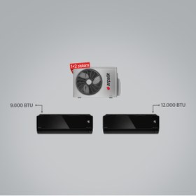 Resim Arçelik 1 2 Multi Ekolojik Inverter Klima - (1 ADET DIŞ ÜNİTE 2 ADET 9 12 BTU IÇ ÜNİTE) / A 