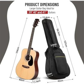 Resim AyrStore Gitar çantası akustik gitar konser çantası gitar çantası su geçirmez dolgulu gitar sırt 