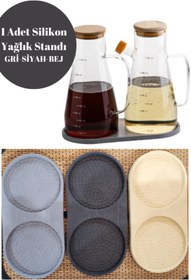 Resim Hilamingo Home 1 Adet Silikon 2 Bölmeli Yağdanlık Standı 