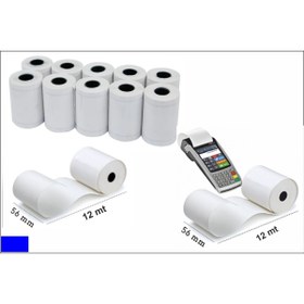 Resim Matbaalife Termal Yazar Kasa Pos Rulosu, Kağıdı 56 Mm X 12 Metre (6 Paket) 60 Adet 