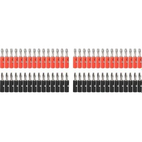 Resim 30 Takım Kırmızı Siyah 4mm Banan Jak Fiş Cx-02 