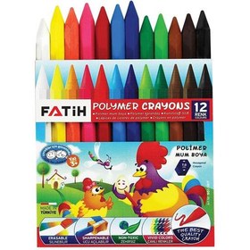 Resim Fatih Mum Pastel Boya Polymer Crayons Kısa 12 Renk 50110/F 
