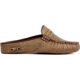 Resim Sail Laker's Altın Sedef Renk Deri Kadın Ev Terliği 