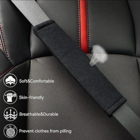 Resim Lidyahan Store Kemeri Rahatlatıcı Omuz Pedi 2 Adet Çanta Askısı Rahatlatıcı, Bebek Boyun Kesme Önleyici, Voleur Kumaş (Siyah) 