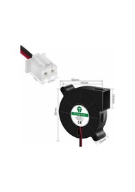 Resim 5015 12v Dc Salyangoz Fan 2 Pin 3d Yazıcı Soğutma Fanı Santirfüj Havalandırma Klima Türbin Kuluçka 