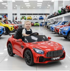 Resim 444 Gtr Sport Akülü Araba 12v Uzaktan Kumandalı Babyhope Mercedes Kırmızı 