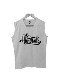 Resim Top Glory Hentbol Baskılı Kolsuz Sporcu T-shirt Tank Top Sporcu Fitness Atlet Beyaz 