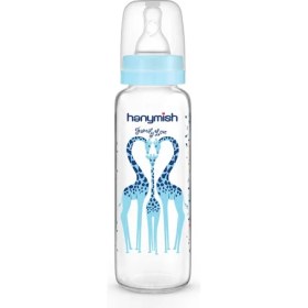 Resim Renklime Hanymish Cam Biberon 240 ml 0-6 Ay - Mavi 
