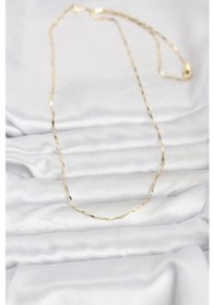 Resim Cm 14k Gold Renk Çubuk Kesme Zincir Model 60 Cm Kadın Kolye - Tj-bko10945 Çok renkli 12858614 
