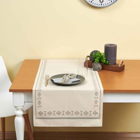 Resim Nuvomon Littoral Natürel Pamuk Runner - Renkli - 45x150 cm 