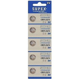 Resim Supex CR1225-C5 3V Lityum Düğme Pil 5'li Paket 