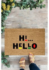 Resim Hı Hello, Kapı Önü Paspası Dijital Baskı Dekoratif Paspas 