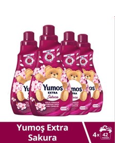 Resim Yumoş Extra Konsantre Çamaşır Yumuşatıcısı Sakura 1440 ml 60 Yıkama 4 adet 