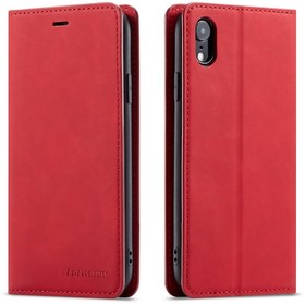 Resim Forwenw Fantasy Series Silky Touch Deri Cüzdan Kılıf iPhone XR Kırmızı 