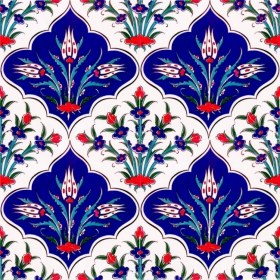 Resim Kütahya Hedef Çini AC24 20 x 20 Dekoratif Çini 