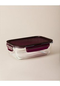 Resim Modena Dikdörtgen Kapaklı Borosilikat Cam Saklama Kabı - 1000ml Diğer 