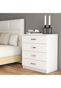 Resim Şifonyer 4 Çekmeceli Beyaz - Sfy0101 