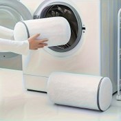 Resim 2'li Paket Silindir Ayakkabı Yıkama Torbaları, Spor Ayakkabılar ve Çoraplar için Uygun Mesh Çamaşır Torbası, Koşu Ayakkabıları ve Sütyenler için Çamaşır Makinesinde Kullanım İçin Çamaşır Torbaları 