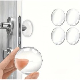Resim Sinda Şeffaf Silikon Mobilya ve Kapı Durdurucu Darbe Pedi 4'lü Set 
