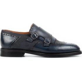 Resim Zerbay Lhotse Microlight Taban Çift Tokalı Hakiki Deri Erkek Klasik Ayakkabı, Monkstrap, Loafer 