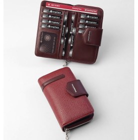 Resim Cengiz Pakel Orta Boy Desenli Kadın Cüzdan - 65256a - Bordo 65256a-bordo 