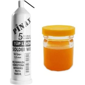 Resim Tüp Lehim Teli 25 Gr 1.2mm + Lehim Pastası - 40gr 
