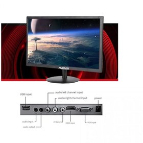 Resim Avenir AV-M22A 22\ LED Monitör USB \u002F HDMI \u002F VGA Dahili Hoparlör 