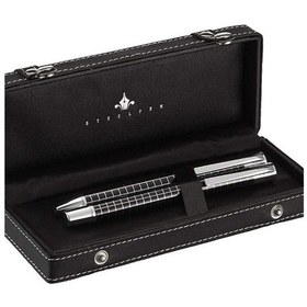 Resim Steelpen 1008 Slayt Siyah Dolma Kalem+tükenmez Standart 