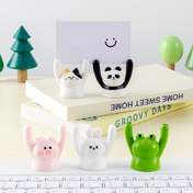 Resim 1 Paket Reçine Karikatür Hayvan Mesaj Tutucuları, Elini Kaldıran Figürler, DIY Ev Dekoru, İç ve Dış Mekân Süsleri, Noel ve Sevgililer Günü Dekoru, Elektrik Gerektirmez 