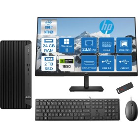 Resim Hp Pro Tower 400 G9 Intel Core I7 14700 24GB Ddr5 2tb SSD 23.8" Fhd Windows 11 Pro Nvidia GTX1650-4GB Masaüstü Bilgisayar 235V5M2ESGTX1650P14 + Zetta USB Bellek 