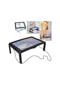 Resim Ulzyvf Tam Sayfa Örme Optik Okuma Masası Lens Led Katlanabilir İçin Eğlenceli Dikiş Canlı Büyüteç Büyüteç Büyüteç A4 3x Fq 