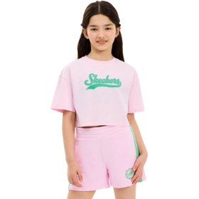 Resim Skechers G Lw Fleece Sweat Short Kız Çocuk Pembe Eşofman Altı 