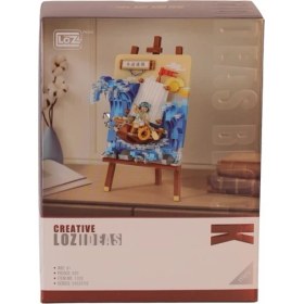 Resim LZ1280 Loz Yelkenli Gemi Ahşap Boyama Block Oyuncak 592 Parça 