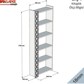 Resim Variant Variant City Kitaplık - Ceviz / Sarı 