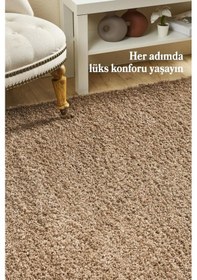 Resim Tek Renk Desensiz Moka Yumuşak Post Peluş Shaggy Halı Salon Oturma Odası Yolluk Mutfak Halısı 