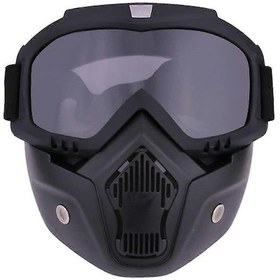 Resim 2023 Yeni Yetişkin Çıkarılabilir Kış Kar Sporları Motosiklet Gözlükleri Kayak Snowboard Kar Motoru Gözlüklü Tam Yüz Kaskları 