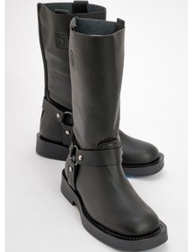 Resim Solva Siyah Cilt Kadın Binici Bot Siyah-Cilt 