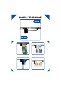 Resim Kanallı Pano Kancası 20 Cm Siyah Raf Askısı Raf Kancası Mağaza Düzenleme 200 Adet 