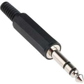 Resim 6.35MM 1/4 Inç Stereo Trs Erkek Fiş Lehim Tipi Plastik Konnektör 