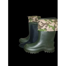 Resim Haki Kauçuk Termal Çoraplı Avcı Balıkçı Bahçe Iş Tarla Su Geçirmez Erkek Hafif Çizme 