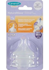 Resim Lansinoh Natural Wave Biberon Emziği Orta Akış 2 Adet 