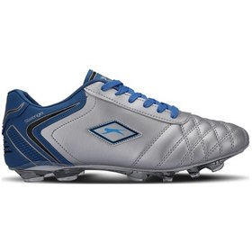 Resim Slazenger HUGO KR Erkek Halı Saha Gri / Mavi Futbol Ayakkabısı 