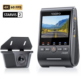 Resim Viofo A329SW 2 Kameralı Ön ve Dış Arka Su Geçirmez 4K 60FPS+2K Sony Starvıs 2 Sensör Gps'li Araç Kamerası 