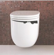 Resim Tuvalet Klozet Çıkartması Komik Rezervuar Banyo Duvar Sticker 