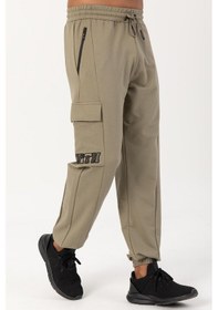 Resim Maraton Sportswear Oversize Erkek Lastik Paça Basic Açık Haki Eşofman Altı 22466-açık Haki Açık Haki 