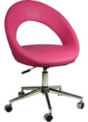 Resim Mobilyakeyfi Bürocci Miranda Metal Ayaklı Çalışma Koltuğu-Pembe-2222K0120 