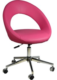 Resim Mobilyakeyfi Bürocci Miranda Metal Ayaklı Çalışma Koltuğu-Pembe-2222K0120 