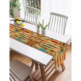 Resim Afrika Etnik Desenli Dijital Baskılı Modern Özel Tasarım Süet Runner 